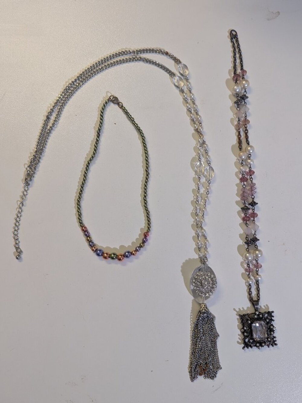 Lot of 3 Costume Jewelry Necklaces